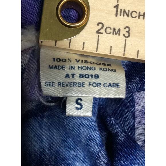 Vintage Ann Taylor Women's Floral Roses Pull On Maxi Skirt Retro Blue Y2K Small - Picture 8 of 13